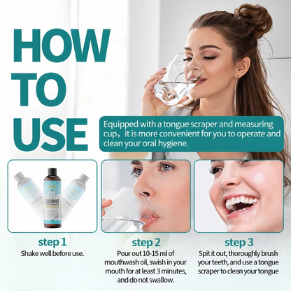 Pulls Out Oil-Based Bacteria That Causes Bad Breath: Just Swish 10 Minutes A Day.